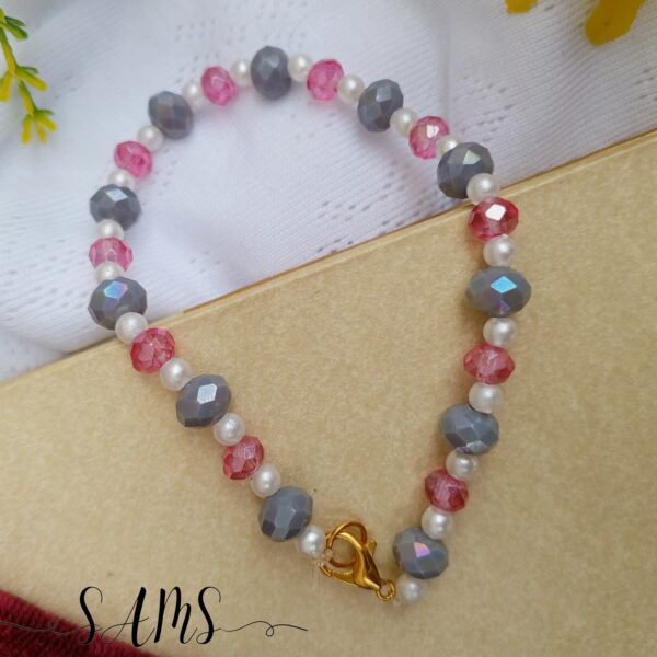 Handmade Bracelet For Girls Beads and Crystals Bl-2672-004 - Image 3