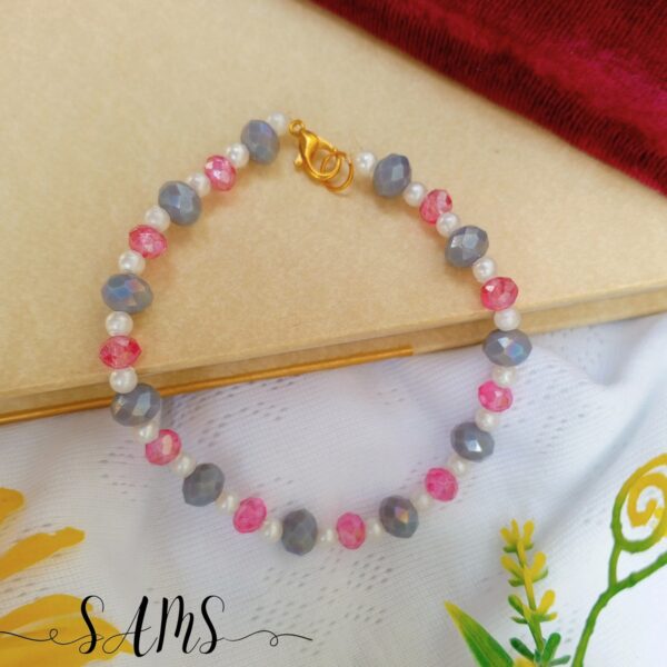 Handmade Bracelet For Girls Beads and Crystals Bl-2672-004 - Image 4