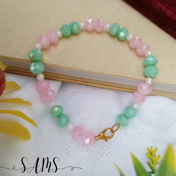 Handmade Bracelet For Girls Beads and Crystals Bl-2672-003 - Image 4