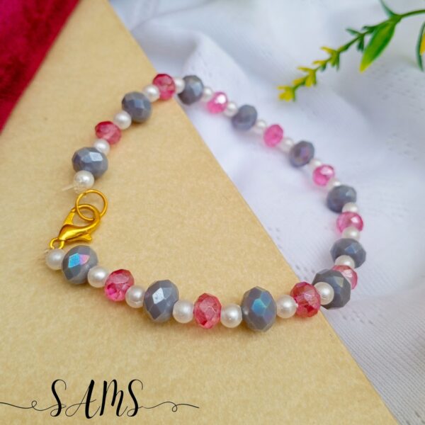 Handmade Bracelet For Girls Beads and Crystals Bl-2672-004 - Image 2