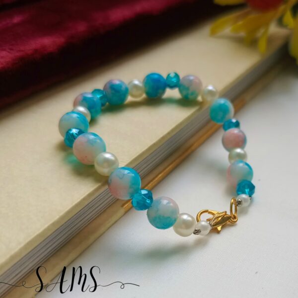 Handmade Bracelet For Girls Beads and Crystals Bl-2672-021 - Image 3