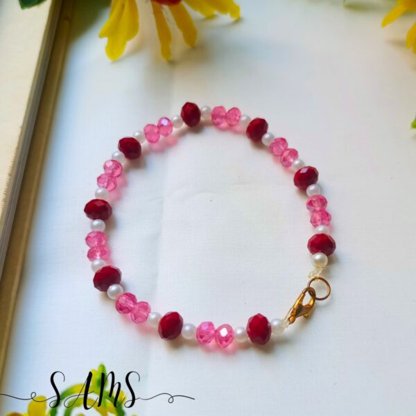 Handmade Bracelet For Girls Beads and Crystals Bl-2672-046 - Image 2