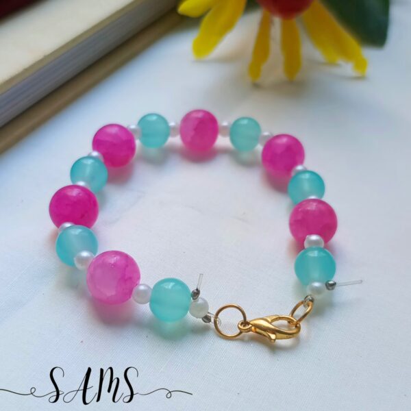 Handmade Bracelet For Girls Beads and Crystals Bl-2672-050 - Image 4