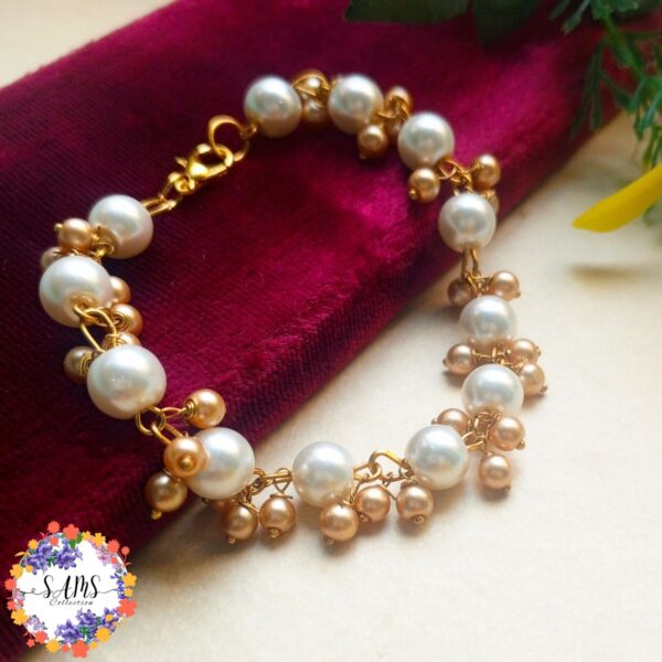 Dangler Bracelets With Pearl and Stone SL-2672-025 - Image 4