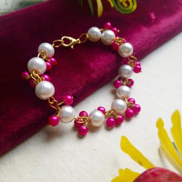 Dangler Bracelets With Pearl and Stone SL-2672-026 - Image 4