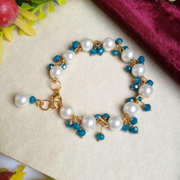 Dangler Bracelets With Pearl and Stone SL-2672-029 - Image 4