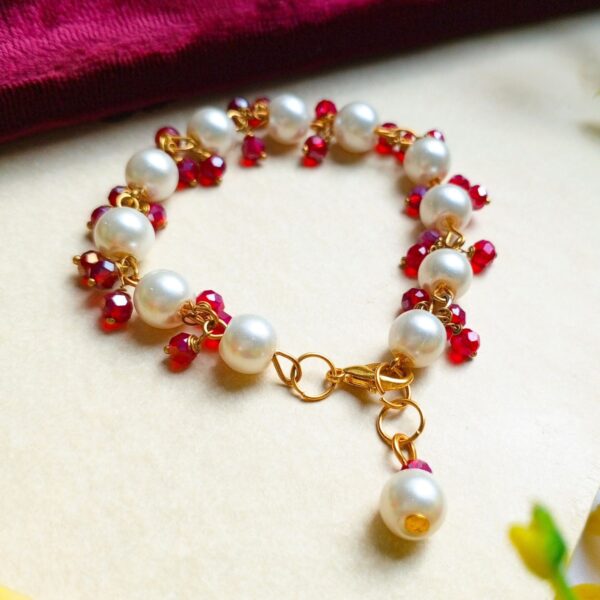 Dangler Bracelets With Pearl and Stone SL-2672-030 - Image 2