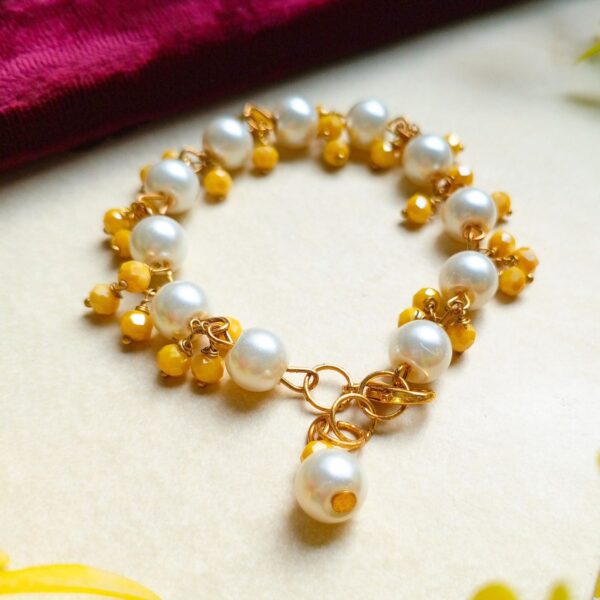 Dangler Bracelets With Pearl and Stone SL-2672-034 - Image 4