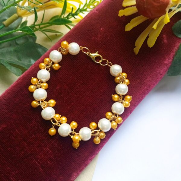 Dangler Bracelets With Pearl and Stone SL-2672-027 - Image 3