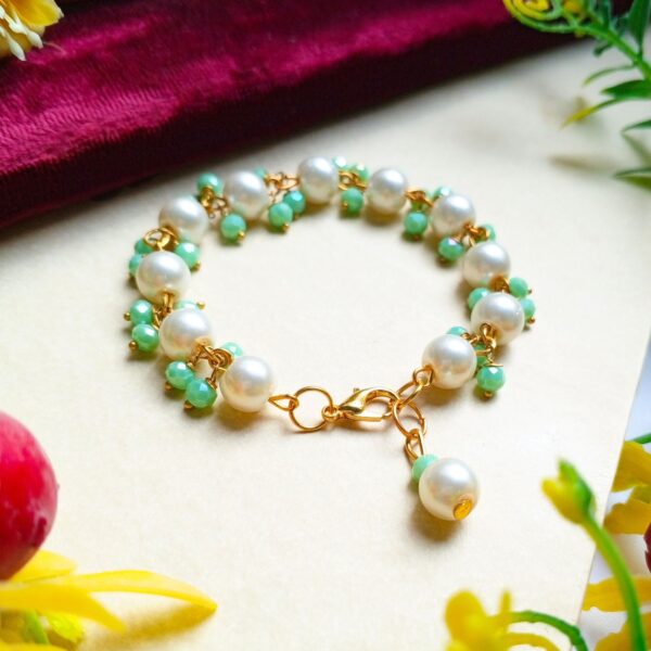 Dangler Bracelets With Pearl and Stone SL-2672-031 - Image 2