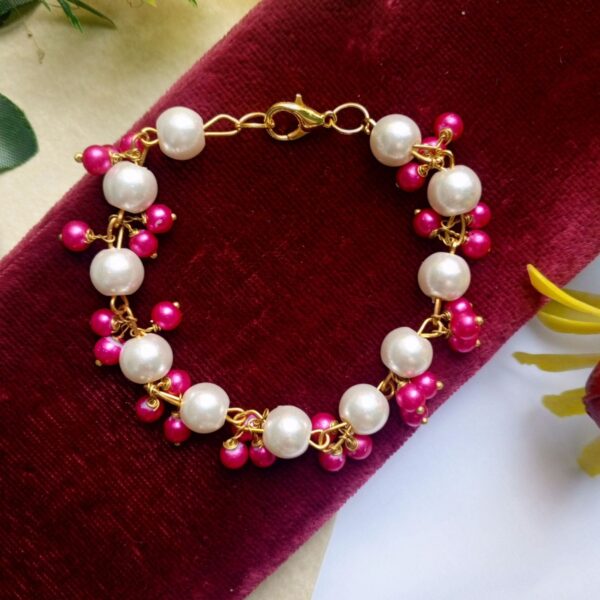 Dangler Bracelets With Pearl and Stone SL-2672-026 - Image 2