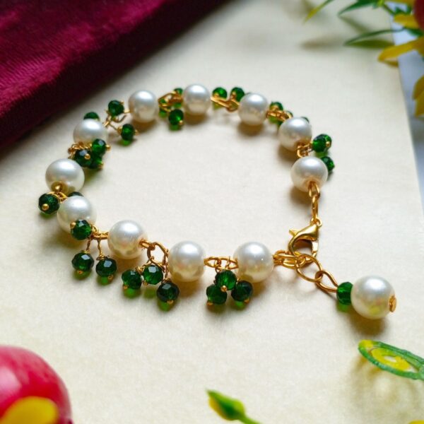 Dangler Bracelets With Pearl and Stone SL-2672-028 - Image 4