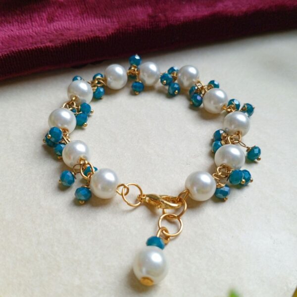 Dangler Bracelets With Pearl and Stone SL-2672-029 - Image 2