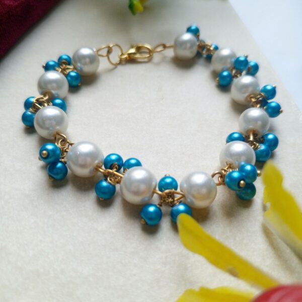 Dangler Bracelets With Pearl and Stone SL-2672-024 - Image 3