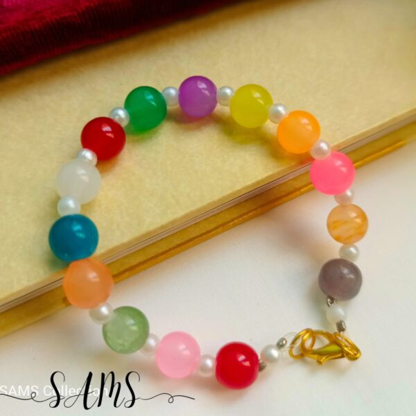 Handmade Bracelet For Girls Beads and Crystals Bl-2672-012 - Image 3