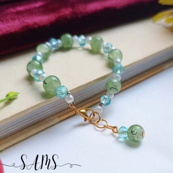 Handmade Bracelet For Girls Beads and Crystals Bl-2672-029 - Image 3