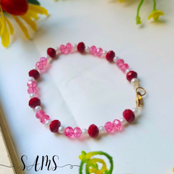 Handmade Bracelet For Girls Beads and Crystals Bl-2672-046 - Image 3