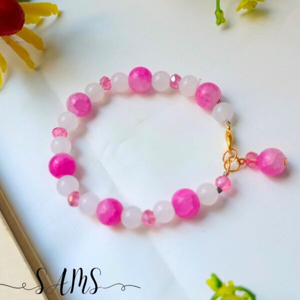 Handmade Bracelet For Girls Beads and Crystals Bl-2672-051 - Image 2