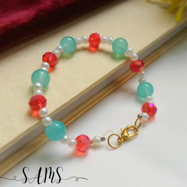 Handmade Bracelet For Girls Beads and Crystals Bl-2672-017 - Image 4