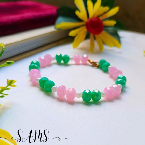 Handmade Bracelet For Girls Beads and Crystals Bl-2672-058 - Image 4