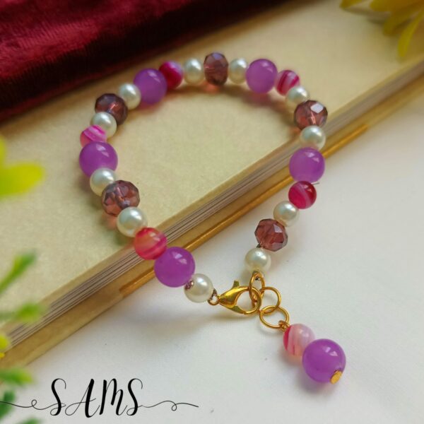 Handmade Bracelet For Girls Beads and Crystals Bl-2672-018 - Image 2