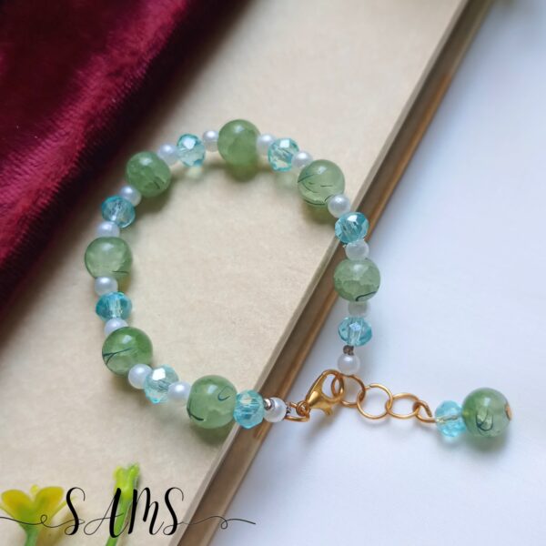 Handmade Bracelet For Girls Beads and Crystals Bl-2672-029 - Image 2