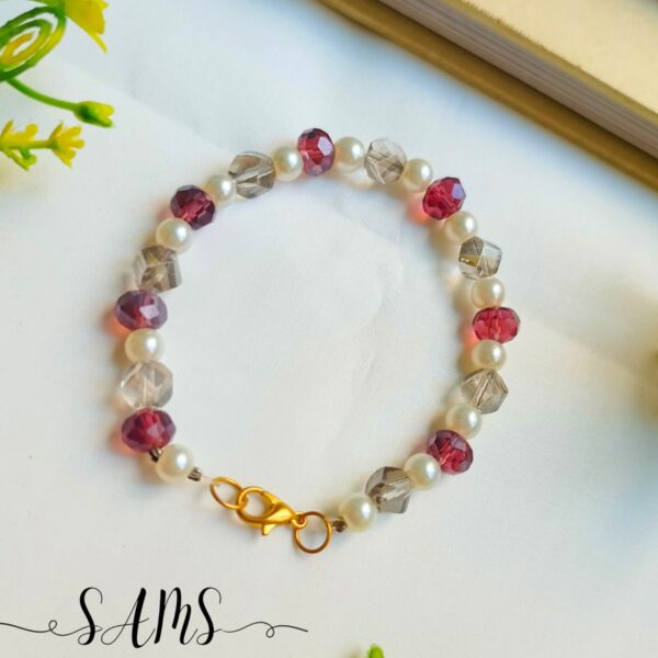 Handmade Bracelet For Girls Beads and Crystals Bl-2672-037 - Image 2