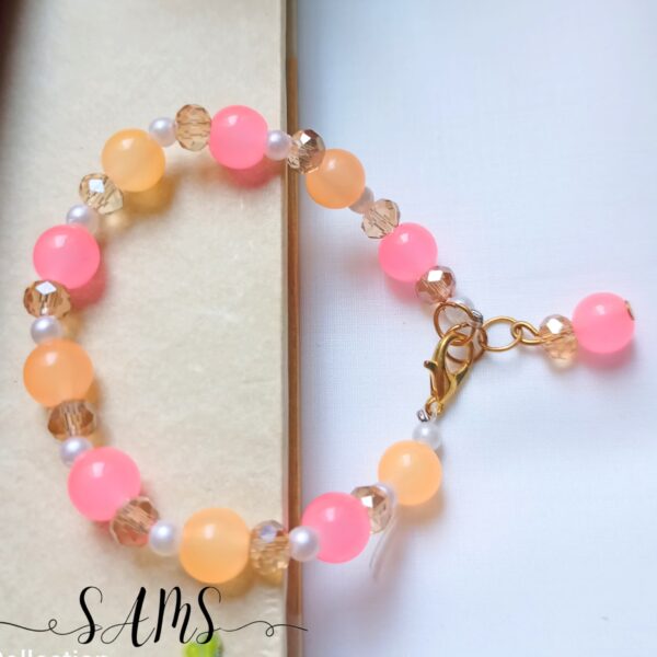 Handmade Bracelet For Girls Beads and Crystals Bl-2672-028 - Image 3