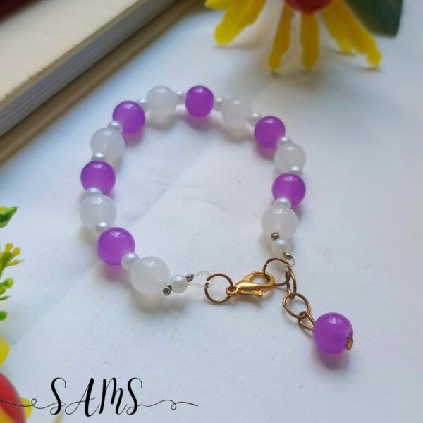 Handmade Bracelet For Girls Beads and Crystals  Bl-2672-056 - Image 2