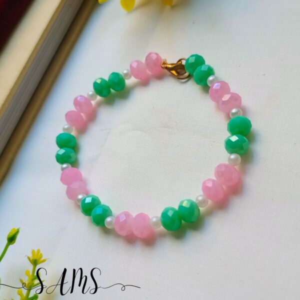 Handmade Bracelet For Girls Beads and Crystals Bl-2672-058 - Image 2