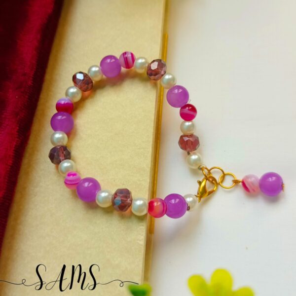 Handmade Bracelet For Girls Beads and Crystals Bl-2672-018 - Image 4