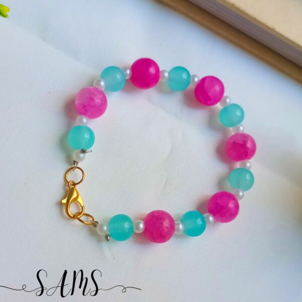 Handmade Bracelet For Girls Beads and Crystals Bl-2672-050 - Image 2