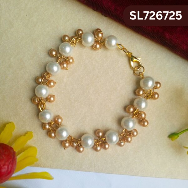 Dangler Bracelets With Pearl and Stone SL-2672-025