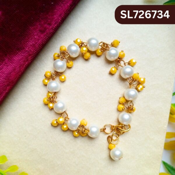 Dangler Bracelets With Pearl and Stone SL-2672-034