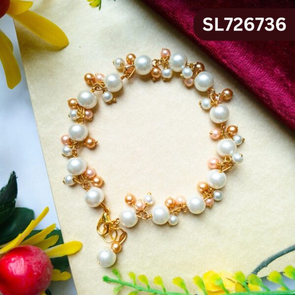 Dangler Bracelets With Pearl and Stone SL-2672-036