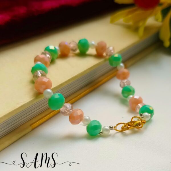 Handmade Bracelet For Girls Beads and Crystals Bl-2672-023 - Image 3