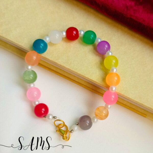 Handmade Bracelet For Girls Beads and Crystals Bl-2672-012 - Image 2