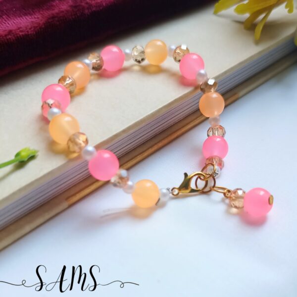 Handmade Bracelet For Girls Beads and Crystals Bl-2672-028 - Image 4