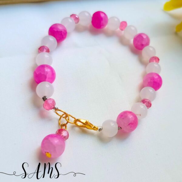 Handmade Bracelet For Girls Beads and Crystals Bl-2672-051 - Image 4