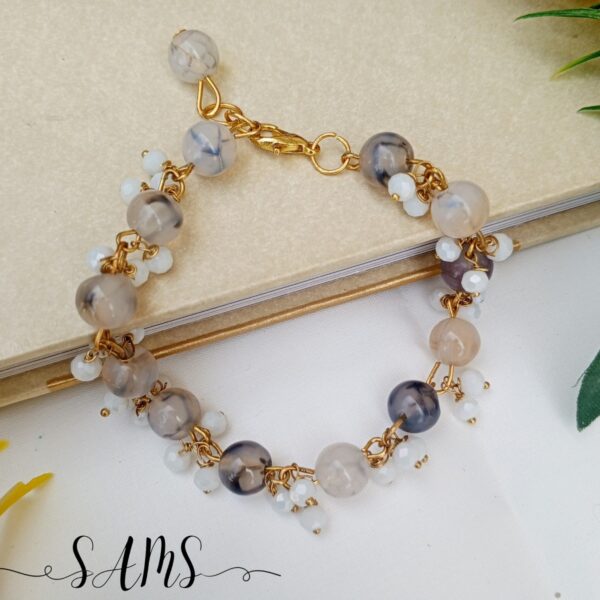 Dangler Bracelets With Pearl and Stone SL-2672-002 - Image 2