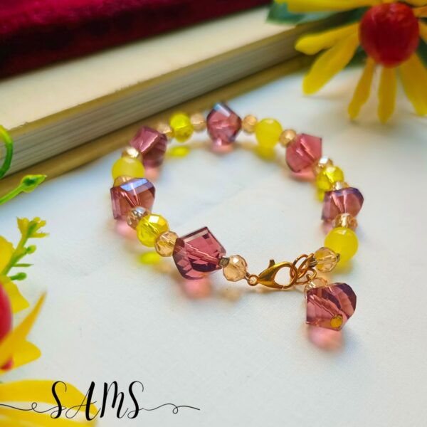 Handmade Bracelet For Girls Beads and Crystals Bl-2672-010 - Image 3