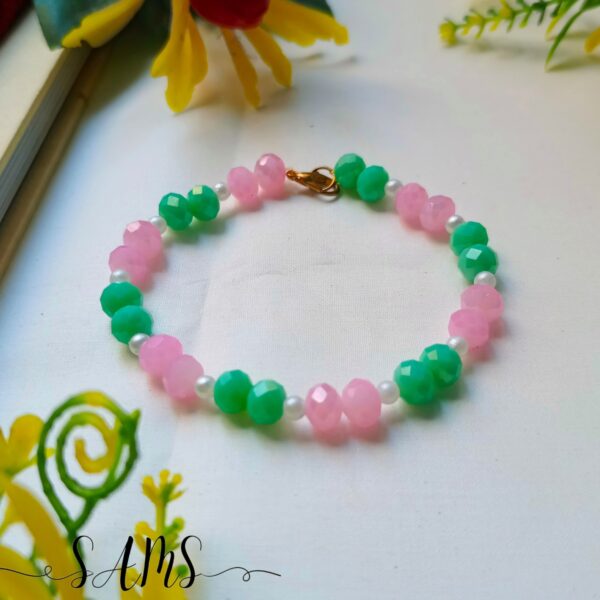 Handmade Bracelet For Girls Beads and Crystals Bl-2672-058 - Image 3